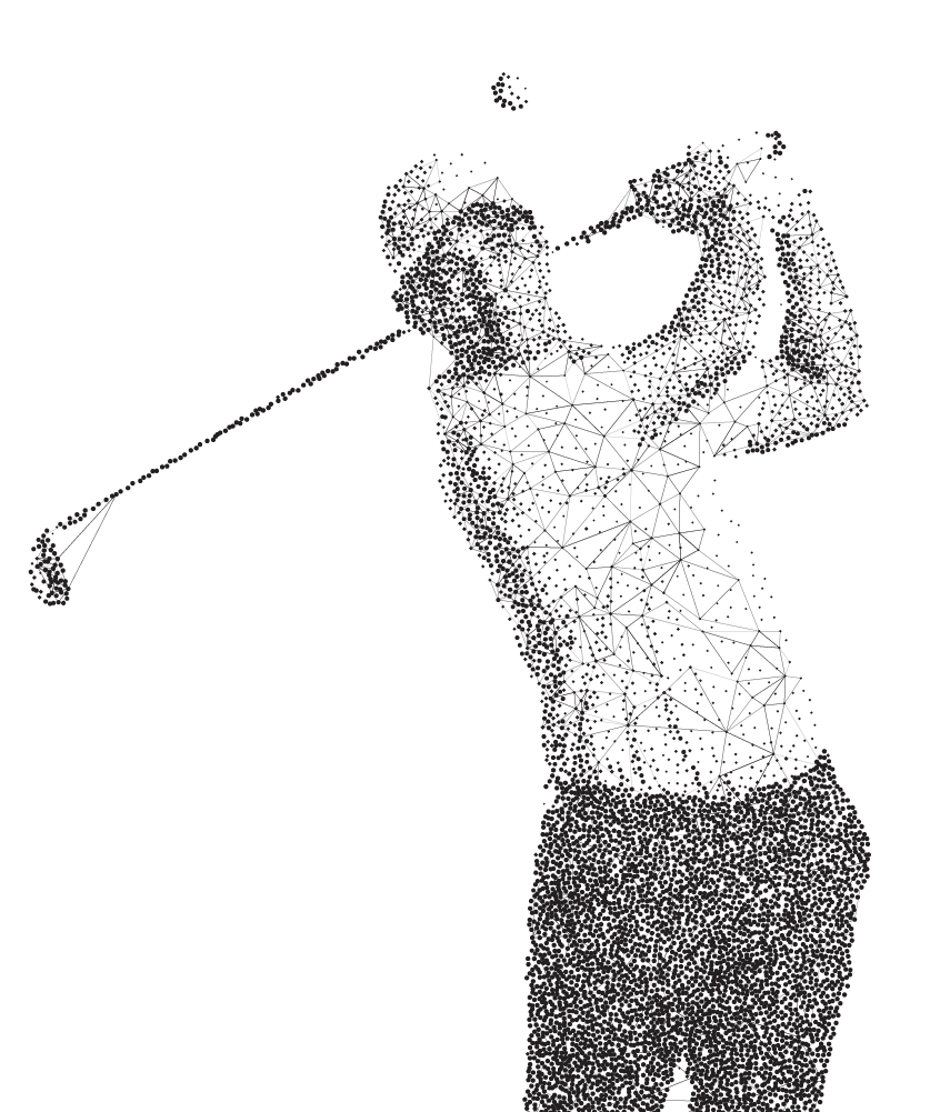 Golfer in motion